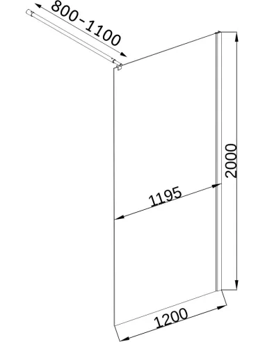 Душевая перегородка Bravo LEGA 120BТ - 2
