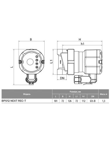 Рециркуляционный насос NPO BPS 12 NEXT REC-T - 3