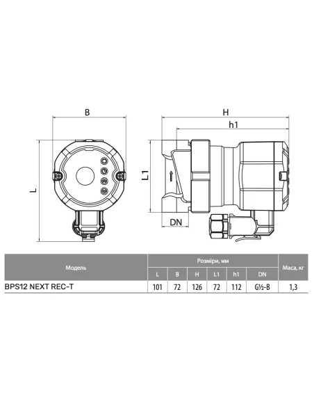 Рециркуляционный насос NPO BPS 12 NEXT REC-T - 3