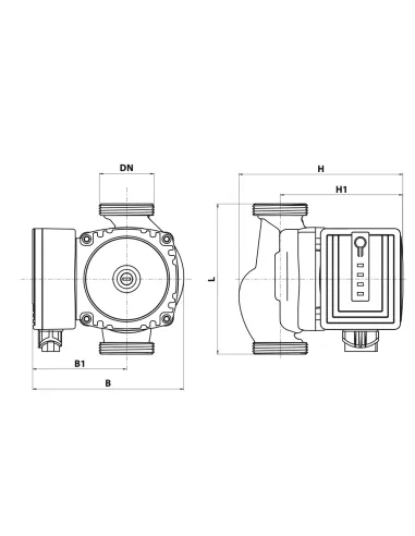Циркуляционный насос NPO BPS25-6SM-180 Next с гайками - 6