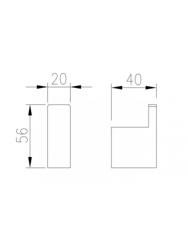 Крючок для полотенец Venta V110B одинарный, черный - 4