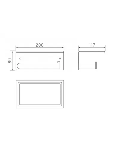 Полка для ванной с полотенцедержателем Venta V244N сатин - 4