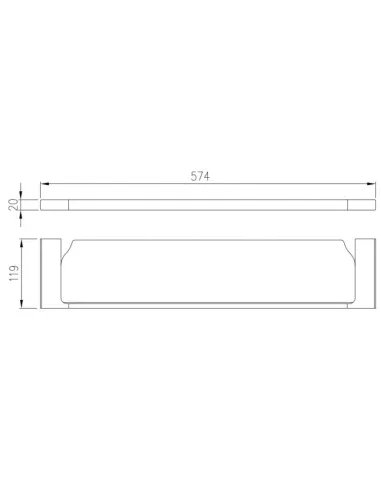 Полка для ванной Venta V163C матовое стекло, хром - 4