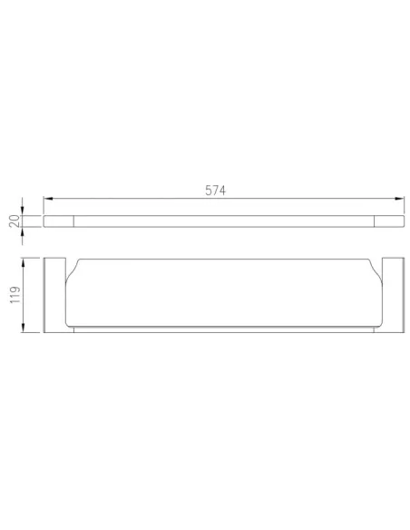 Полка для ванной Venta V163C матовое стекло, хром - 4