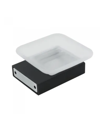 Мыльница Venta V120B настенная, матовое стекло, черная - 2