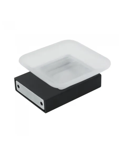 Мыльница Venta V120B настенная, матовое стекло, черная - 2