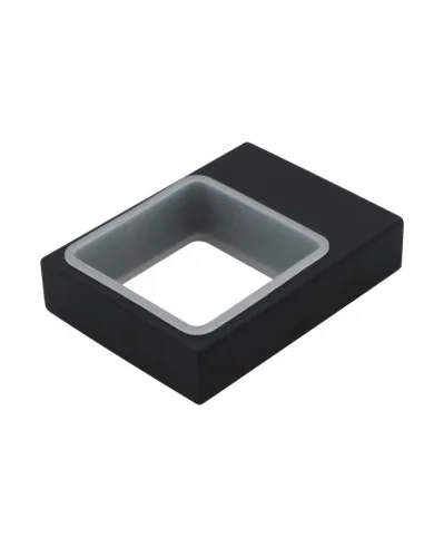 Мыльница Venta V120B настенная, матовое стекло, черная - 3