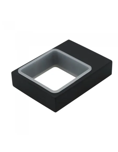 Мыльница Venta V120B настенная, матовое стекло, черная - 3