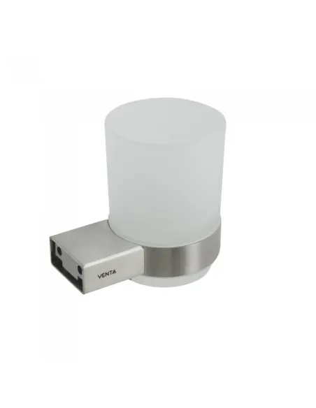 Стакан для ванной Venta V230N настенный, матовое стекло, сатин - 2