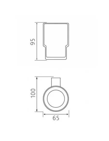 Стакан для ванной Venta V230N настенный, матовое стекло, сатин - 4