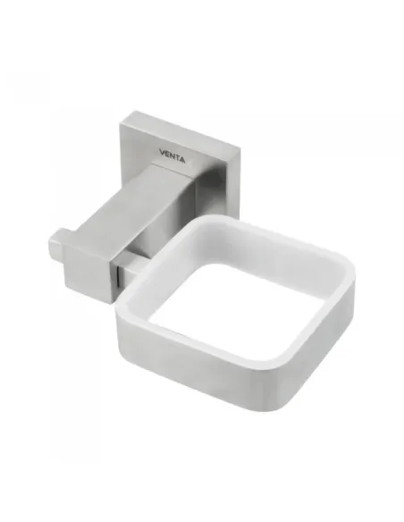 Стакан для ванной Venta V330N настенный, матовое стекло, сатин - 3