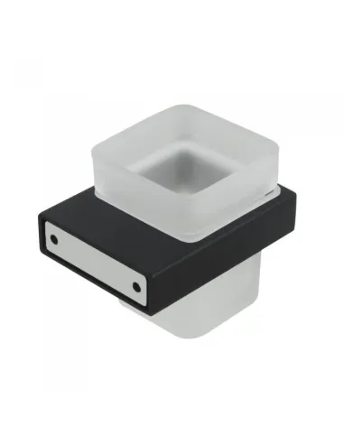 Стакан для ванной Venta V130B настенный, матовое стекло, черный - 2