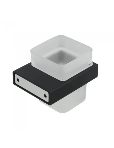 Стакан для ванной Venta V130B настенный, матовое стекло, черный - 2