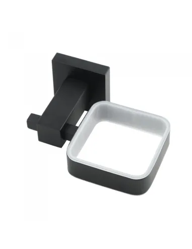 Стакан для ванной Venta V330B настенный, матовое стекло, черный - 3