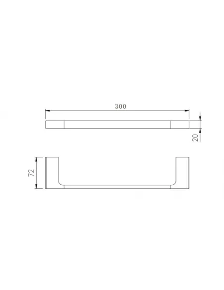Полотенцедержатель Venta V160C 30 см, хром - 4