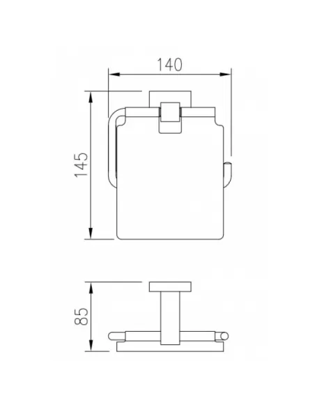 Держатель туалетной бумаги Venta V347N с крышкой, сатин - 4