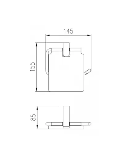 Держатель туалетной бумаги Venta V140C с крышкой, хром - 4