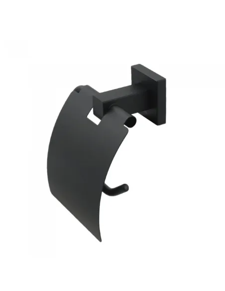 Держатель туалетной бумаги Venta V347B с крышкой, черный - 1