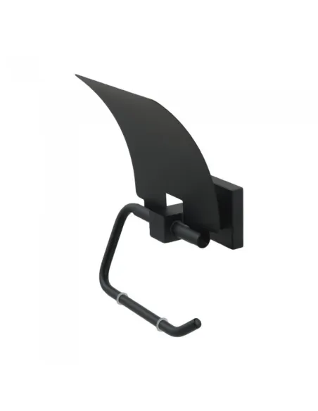 Держатель туалетной бумаги Venta V347B с крышкой, черный - 2