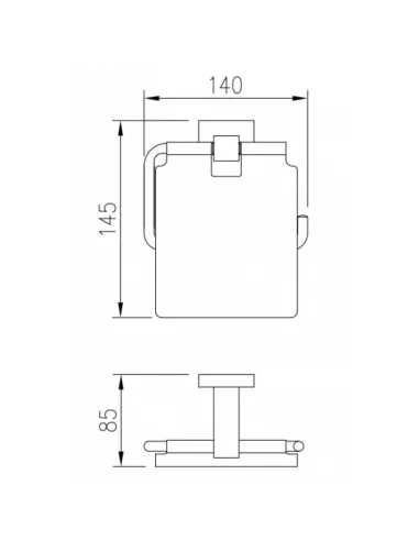 Держатель туалетной бумаги Venta V347B с крышкой, черный - 4