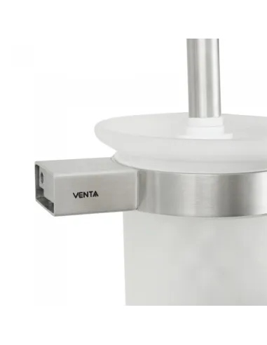 Ершик для унитаза Venta V250N настенный, матовое стекло, сатин - 3