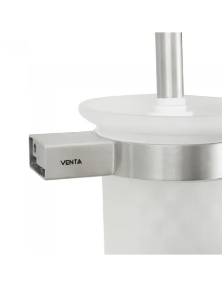 Ершик для унитаза Venta V250N настенный, матовое стекло, сатин - 3