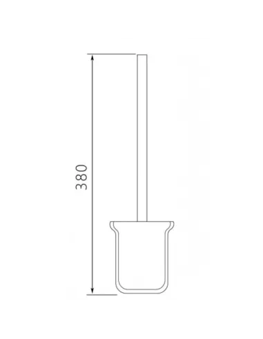 Ершик для унитаза Venta V250N настенный, матовое стекло, сатин - 4