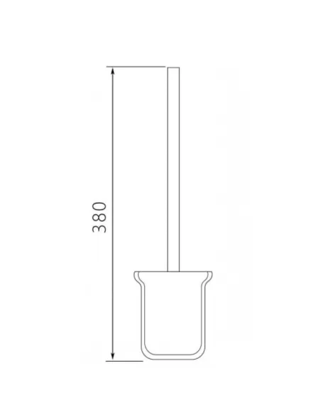 Ершик для унитаза Venta V250N настенный, матовое стекло, сатин - 4