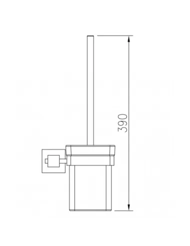 Ершик для унитаза Venta V350N настенный, матовое стекло, сатин - 4