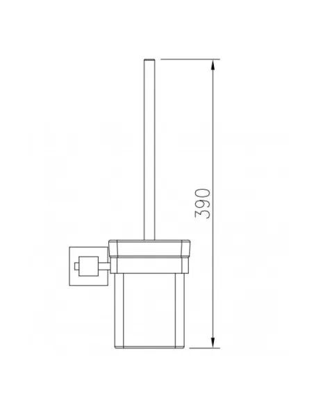 Ершик для унитаза Venta V350N настенный, матовое стекло, сатин - 4