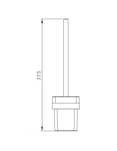 Ершик для унитаза Venta V150C настенный, матовое стекло, хром - 4