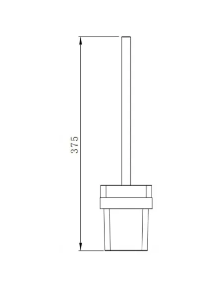 Ершик для унитаза Venta V150C настенный, матовое стекло, хром - 4