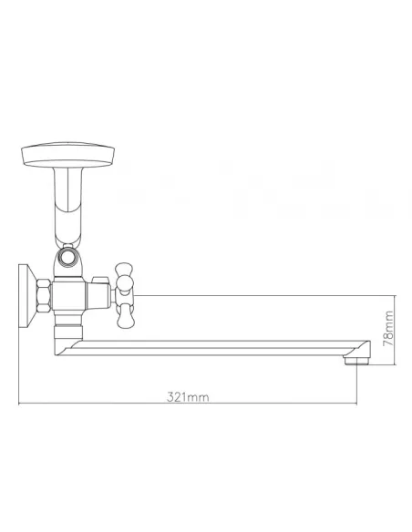 Смеситель для ванны Venta VM315DC, цинковый сплав, хром - 2