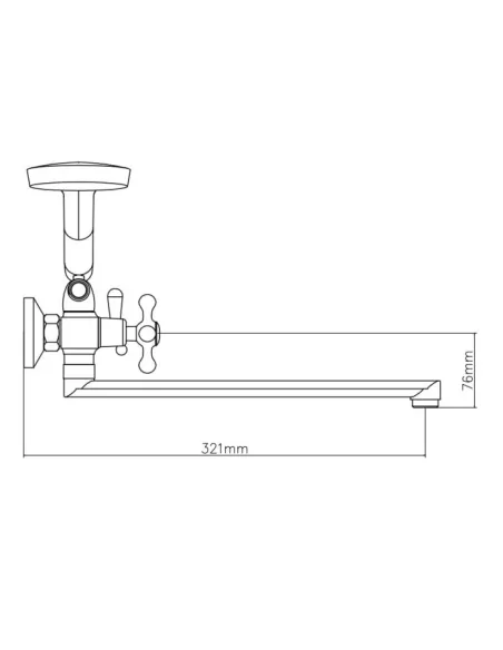 Смеситель для ванны Venta VM335DC, цинковый сплав, хром - 2 Смеситель для ванны Venta VM335DC, цинковый сплав, хром - 2