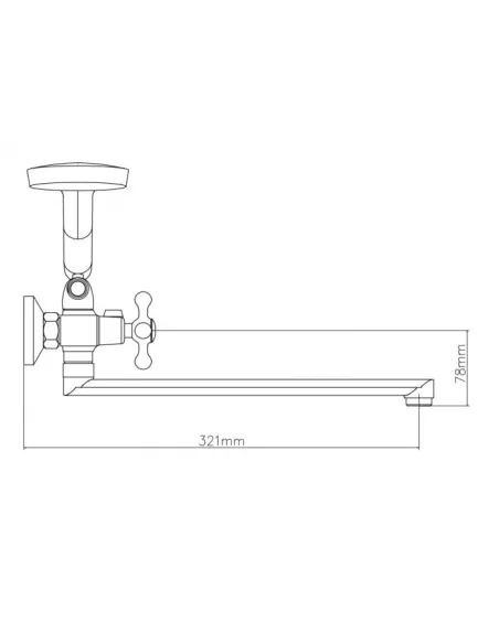 Змішувач для ванни Venta VM345DC, цинковий сплав, хром - 2