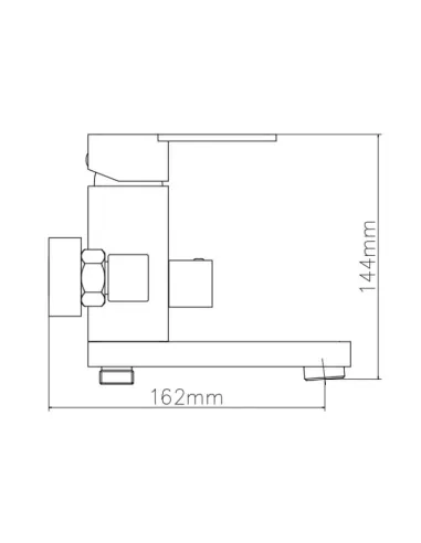 Смеситель для ванны Venta VT335KC, цинковый сплав, хром - 4