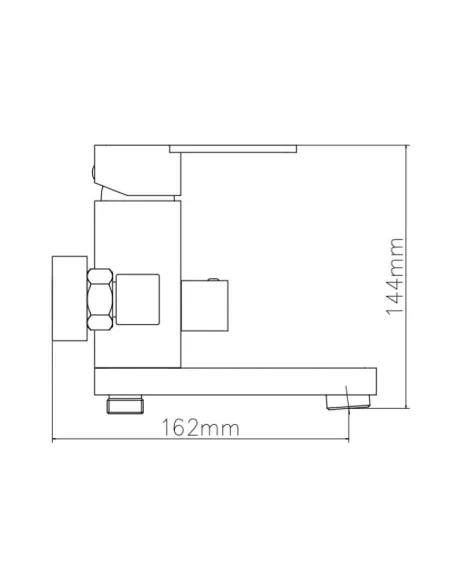 Смеситель для ванны Venta VT335KC, цинковый сплав, хром - 4