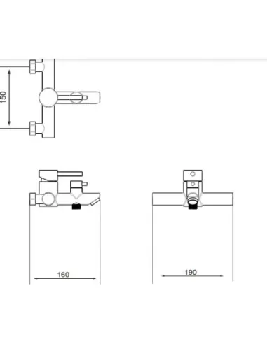 Змішувач для ванни Venta VS333LS, нержавіюча сталь, сатин - 5