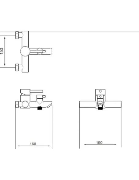 Змішувач для ванни Venta VS333LS, нержавіюча сталь, сатин - 5