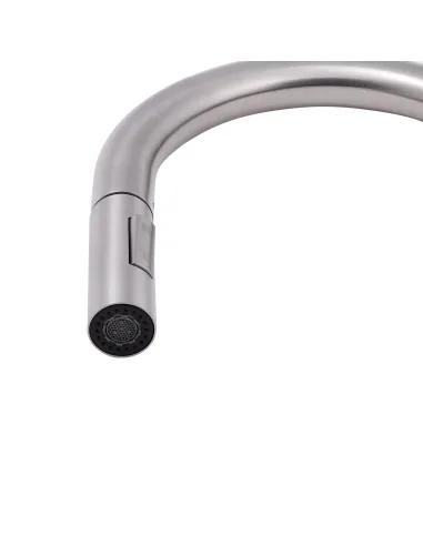 Змішувач для кухні з висувним виливом Q-Tap Lenicka QTLEN9138103UN Brushed Nickel PVD - 4