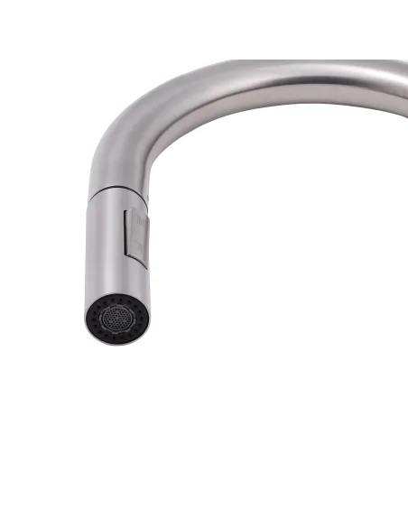 Змішувач для кухні з висувним виливом Q-Tap Lenicka QTLEN9138103UN Brushed Nickel PVD - 4