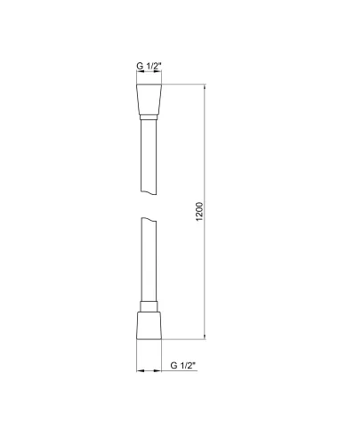Шланг для душу Q-Тap Hadice QTHADPVC120B Black Matt, 1200 мм - 2
