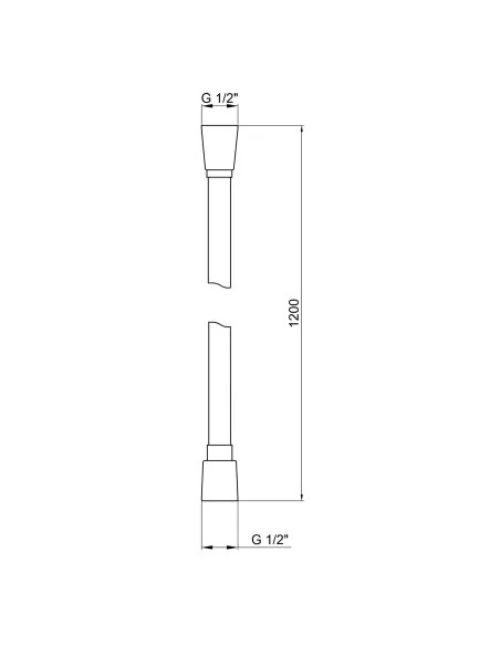 Шланг для душу Q-Тap Hadice QTHADPVC120B Black Matt, 1200 мм - 2