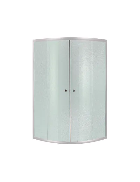 Душова кабіна без піддону Lidz Latwa SC90x90.SAT.MID.FR, напівкругла - 1