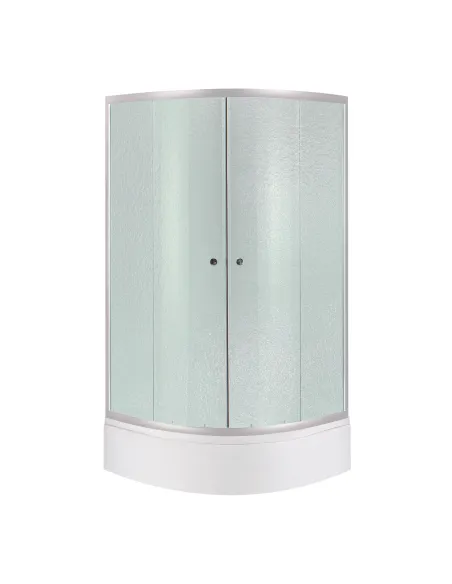 Душова кабіна з піддоном Lidz Latwa SC90x90.SAT.MID.FR, напівкругла - 1