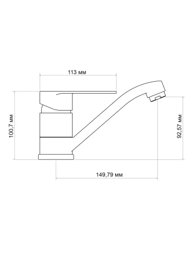 Смеситель для кухни Lidz Tani 002M LDTAN002MCRM44967 Chrome - 2