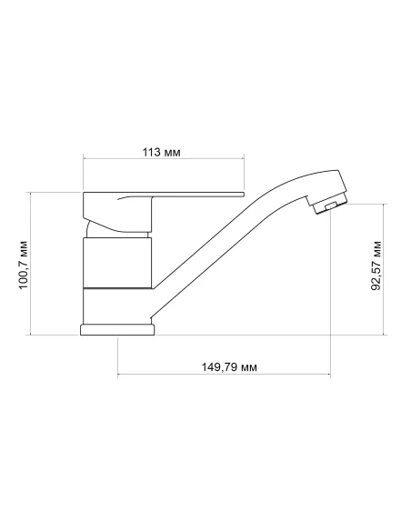Смеситель для кухни Lidz Tani 002M LDTAN002MCRM44967 Chrome - 2
