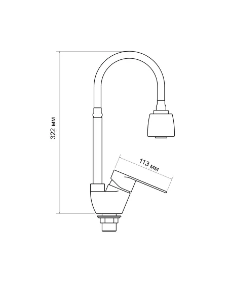 Смеситель для кухни с гибким изливом Lidz Tani 008F4 LDTAN008F4CRM44972 Chrome - 2