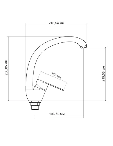 Змішувач для кухні Lidz Tani 008F LDTAN008FCRM44971 Chrome - 2