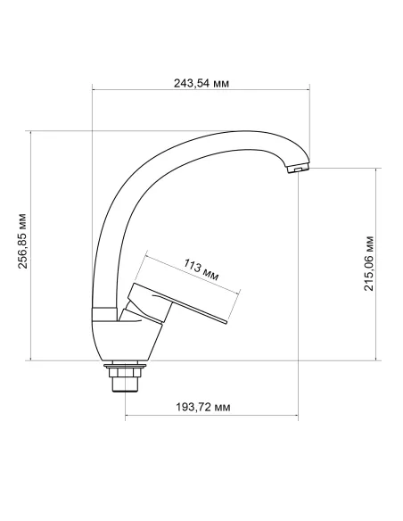 Змішувач для кухні Lidz Tani 008F LDTAN008FCRM44971 Chrome - 2